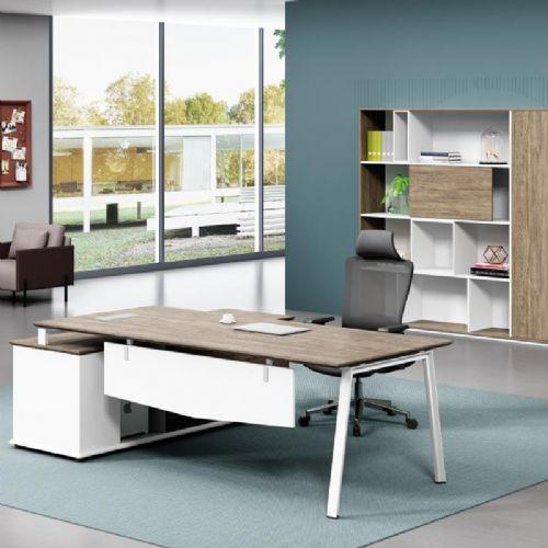 深圳眾晟家具鋼木辦公電腦主管桌對(duì)向工作站職員辦公桌